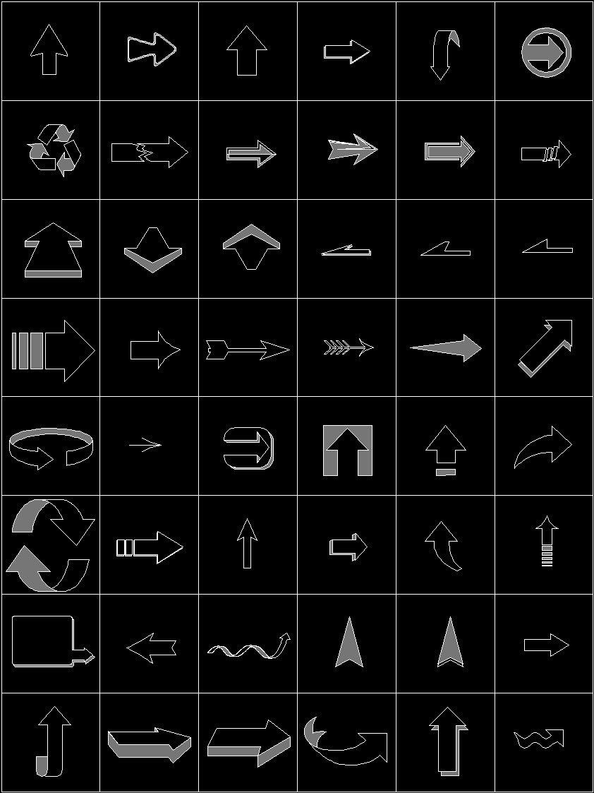 autocad arrow symbols
